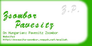 zsombor pavesitz business card